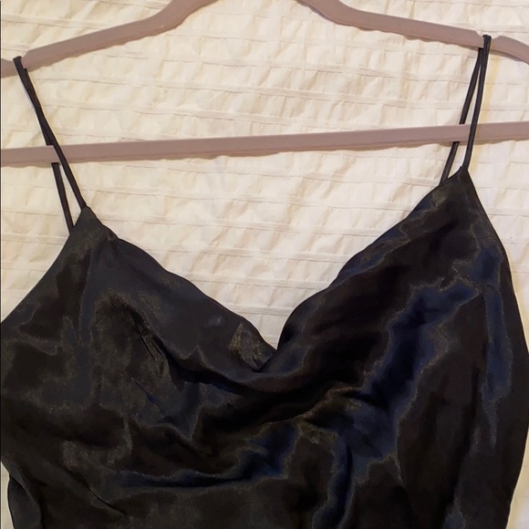 Slouchy silk black party top - Picture 3 of 4